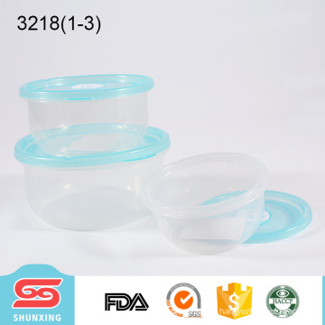 household 3 set eco-friendly keep-fresh plastic box food with cover